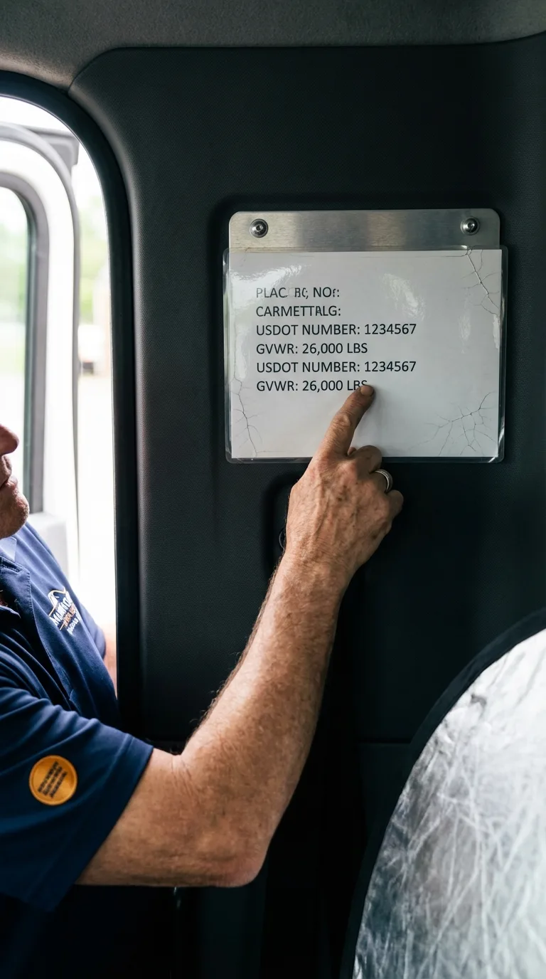 USDOT licensing placard verification in North Branch